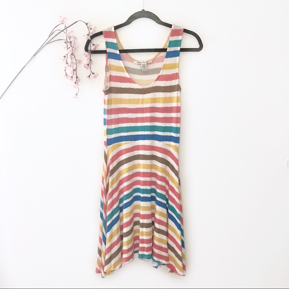 5/$25 American Rag Multicolor Striped Midi Dress